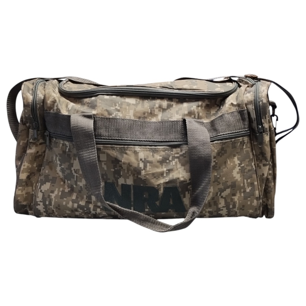 NRA Duffle Bag Men Multi Camouflage National Rifle Association Travel Zip Pocket